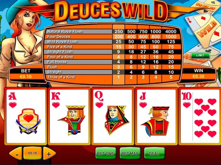 Tipi di video poker Deuces Wild