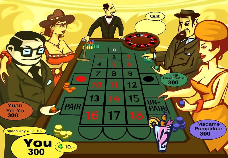 giocatori di casinò alla roulette