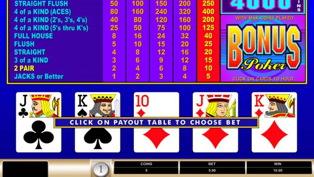 Jacks or Better vs. Bonus Poker: Quale gioco di video poker è più adatto a voi?