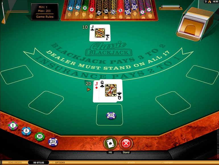 Il Blackjack di Atlantic City di Microgaming
