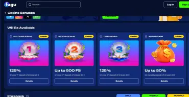 125% up to €/$ 600 on your first deposit at FUGU: Casinò online Fugu