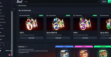 50% up to 300 € on your first deposit at Beef: Casinò online Beef