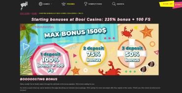225% + 100 FS for new players at Booi: Casinò online Booi