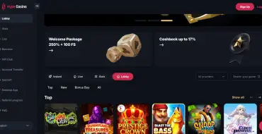 50% up to $100 / €100 on your second deposit at Hype Casino: Pacchetto di benvenuto