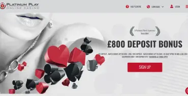 Welcome package up to £800 at Platinum Play: Casinò Platinum Play