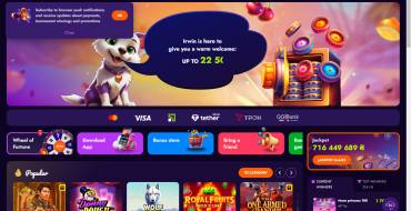 Irwin Casino: Sito web del casinò