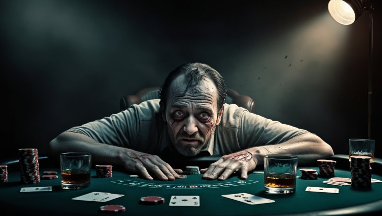 un giocatore di carte disperato