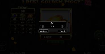 1 Reel Golden Piggy: Scommessa