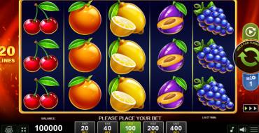20 Glossy Hot: Slot machine