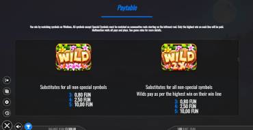 3 Crazy Tikis: Tabella dei pagamenti