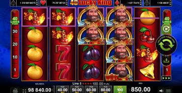 40 Lucky King: Vincite