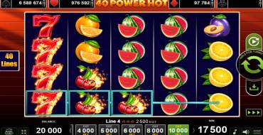 40 Power Hot: Vincite