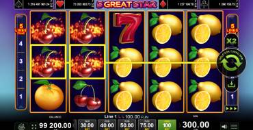 5 Great Star: Vincite