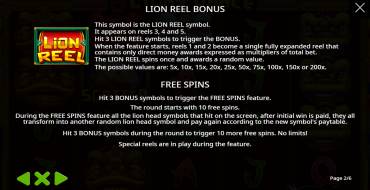 5 Lions Dance: Giri gratis e/o respin