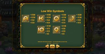 5 Lucky Lions: Tabella dei pagamenti parte 2