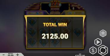 777 Jackpot Diamond Hold and Win Deluxe: Vincite