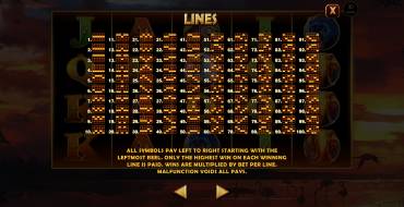 African Fortune: Linee