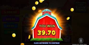 Amazing Link Cluckin' Riches: Vincite