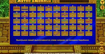 Aztec Emerald: Linee