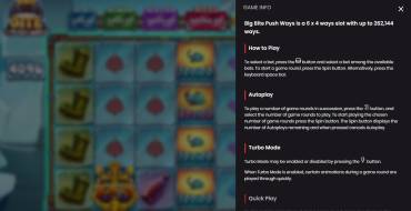 Big Bite Push Ways: Regole