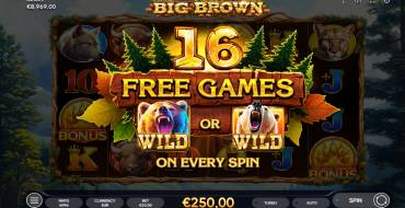 Big Brown: Giri gratis e/o respin
