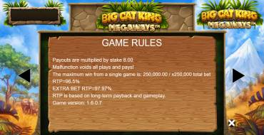 Big Cat King Megaways: Regole