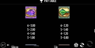 Big Fin Bay: Tabella dei pagamenti