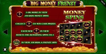 Big Money Frenzy: Giri gratis e/o respin