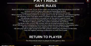 Book of Plutus: Regole