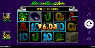 Break da Bank Again: Vincite