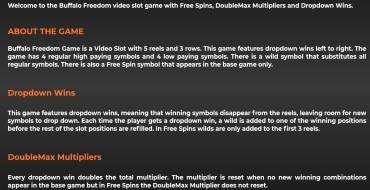 Buffalo Freedom DoubleMax: Regole