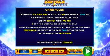 Buffalo Lightning: Regole