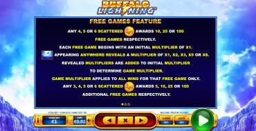 Buffalo Lightning: Giri gratis e/o respin