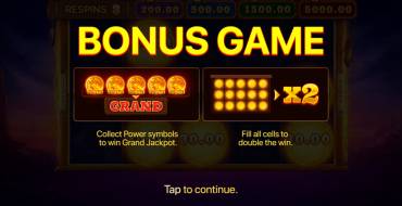 Buffalo Power: Hold and Win: Caratteristiche del premio