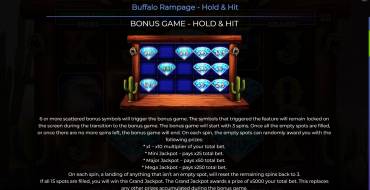 Buffalo Rampage – Hold & Hit: Caratteristiche uniche