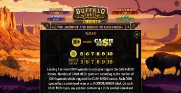 Buffalo Trail Dice: Giochi bonus