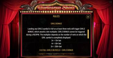 Burlesque Show: Giochi bonus