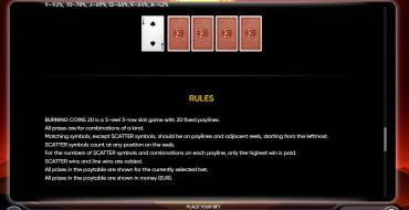 Burning Coins 20: Regole