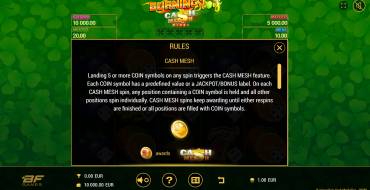 Burning Slots Cash Mesh Dice: Giochi bonus