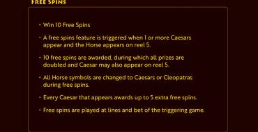 Caesar's Victory: Giri gratis e/o respin