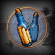 Captain More'gain: Una bottiglia con un biglietto
