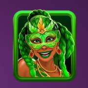 Carnival Queen 2: Una ragazza con una maschera verde e capelli verdi