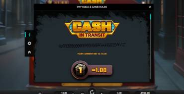 Cash in Transit: Tabella dei pagamenti