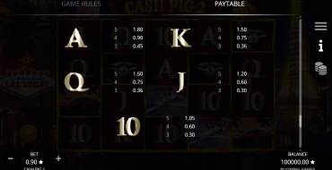 Cash Pig 2: Tabella dei pagamenti 2
