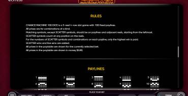 Chance Machine 100 Dice: Regole