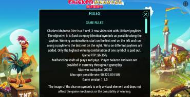 Chicken Madness Dice: Regole