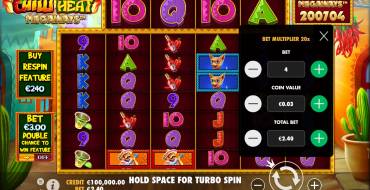 Chilli Heat Megaways: Scommesse