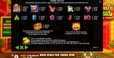 Chilli Heat Spicy Spins: Tabella dei pagamenti