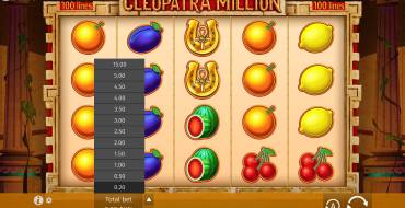 Cleopatra Million: Scommessa