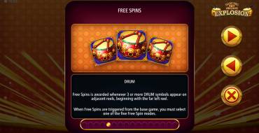 Dancing Drums Explosion: Giri gratis e/o respin